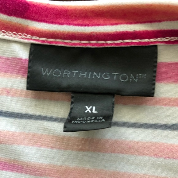 🚨 Worthington - multi stripe blouse - Picture 3 of 3